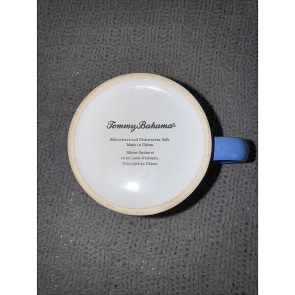 Tommy Bahama Big Wave Coffee Mug 20 Oz White Blue - Picture 4 of 5